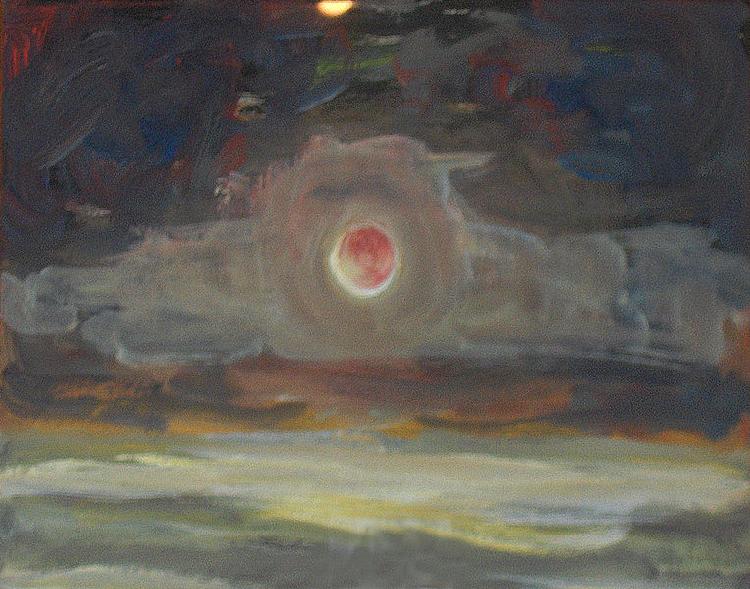 Georges Jansoone Sunset over the North Sea oil painting image